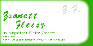 zsanett fleisz business card